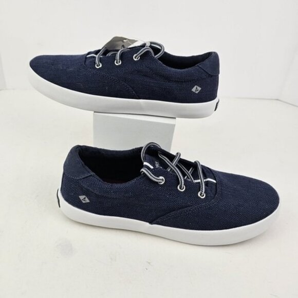Sperry Top-Sider Kids 4M Navy Spinnaker Washable Sneaker Shoes NWT Nautical - Picture 1 of 16